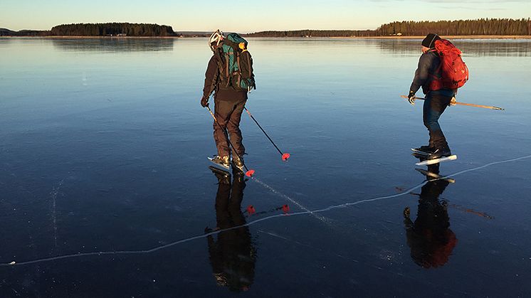 Isbanan bjuder på ett fantastiska islandskap.                     Foto: Ann-Sofie Boman