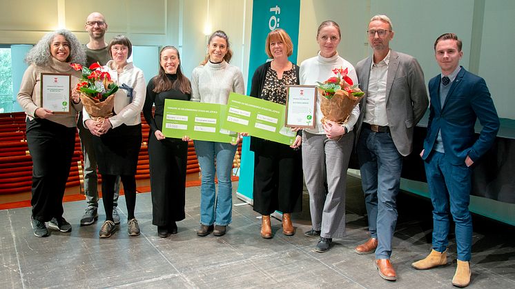 Helsingborgarnas klimatavtal och Elis Textil Service vinner Helsingborgs stads miljöpris 2022. Foto: Malin Hansen/Helsingborgs stad