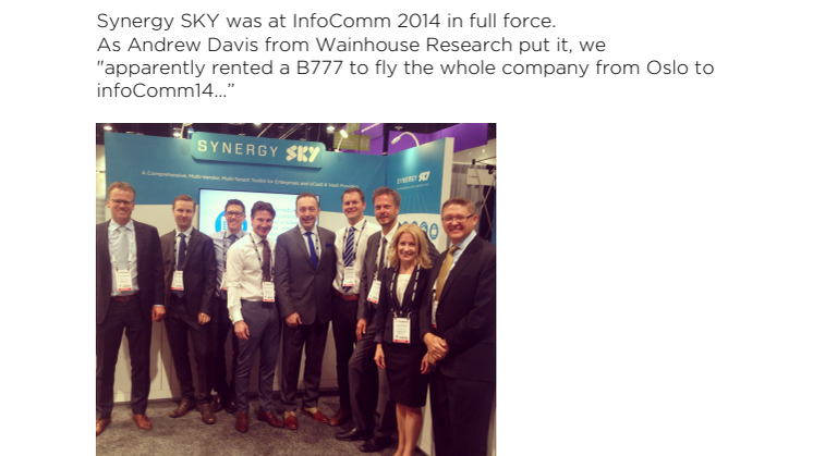 Blog: Synergy SKY’s InfoComm debut was a great success