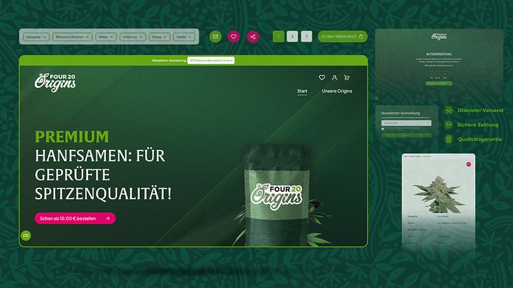 Eindrücke des Four 20 Origins Webshop