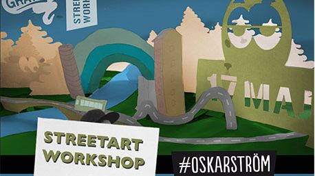 Streetart workshop i Oskarström 17 maj