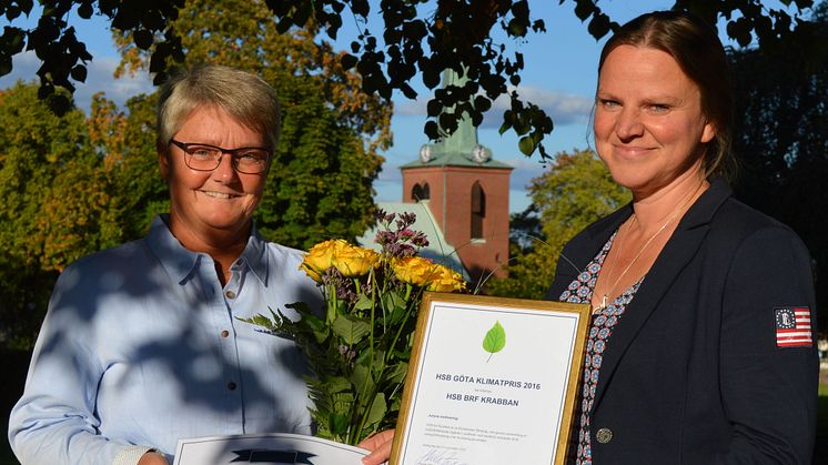 HSB brf Krabban i Gislaved vinnare av HSB Göta Klimatpris 2016 