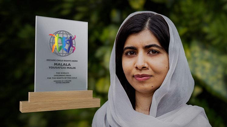 Sörmlandsbarn utser Malala till Årtiondets Barnrättshjälte