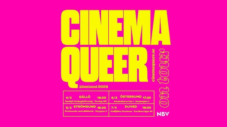 Cinema Queer on Tour besöker Jämtland i samarbete med NBV  