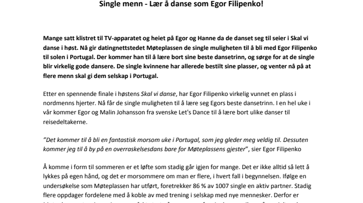 Single menn - Lær å danse som Egor Filipenko!