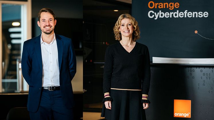 Thomas Baasnes, nyansatt Sikkerhetsrådgiver og Siri Hoff Haug, nyansatt HR Direktør i Orange Cyberdefense.