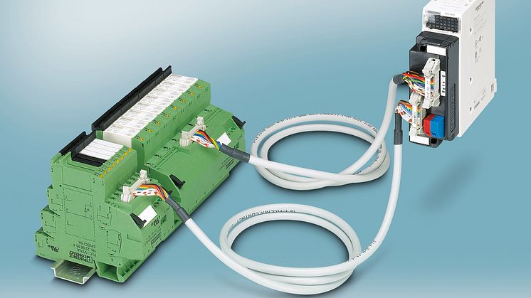 System Cabling for Modicon M340 with 16 Digital I/Os