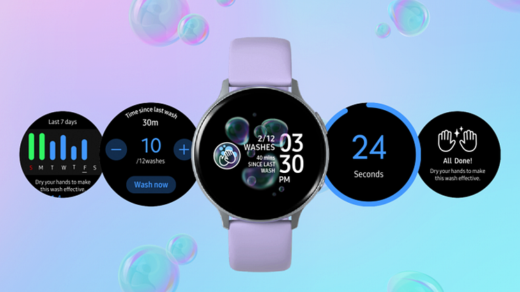 Samsung lanserer håndvask-app til sine smartklokker