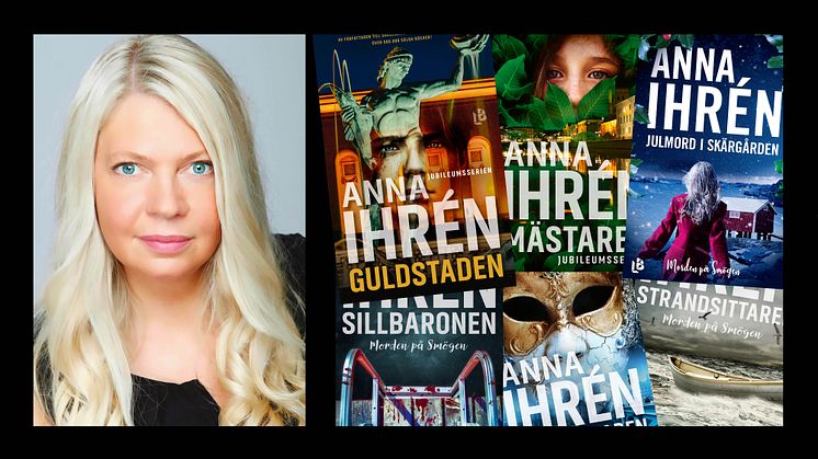 Deckarförfattaren Anna Ihrén firar 500 000 sålda böcker