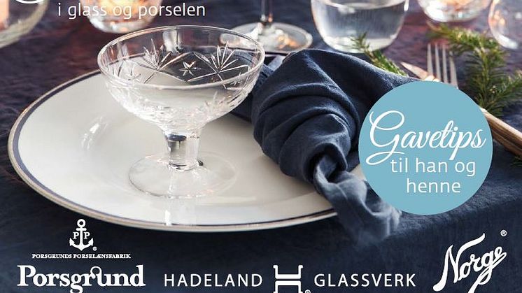 Årets julemagasin fra Hadeland Glassverk, Porsgrunds Porselænsfabrik og Norgesglasset er her!