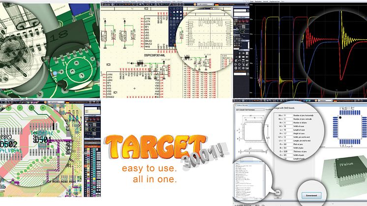 TARGET 3001!  är en väldigt lättanvänd mjukvara för att designa PCB-kort. 