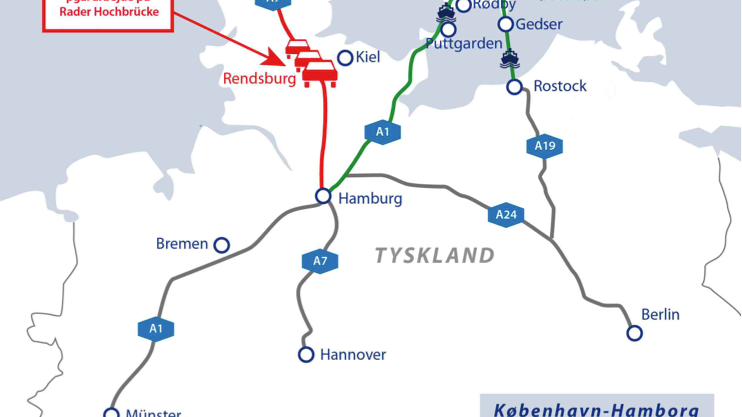 Undgå stau og forsinkelser på den tyske motorvej A7 – snup genvejen via Rødby-Puttgarden