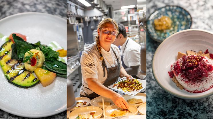 Sofia B Olsson och Vilma Hinnersson skapade menyn till Honungsdagen på restaurang Vrå. Foto: Lena Granefelt.