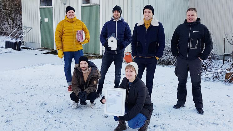 Bakre raden, fr v: Emil Johansson, Matthias Grimm, Ludvig Stolterman, Mattias Palmqvist. Främre raden, fr v: Emil Edeholt, Vilma Larsson.