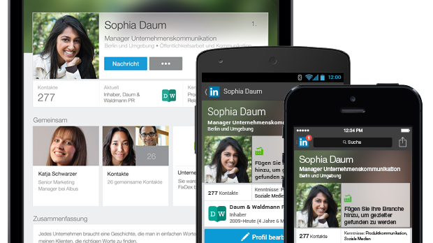 Linkedin optimiert Nutzerprofile für Mobilgeräte