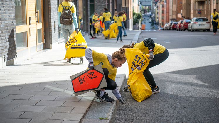 Rekordmånga föreningar städar Norrköping mellan 7-13 september. Foto: Josefin Warg/Städa Sverige.