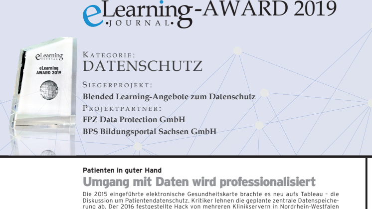 eLearning Award 2019 - Journal