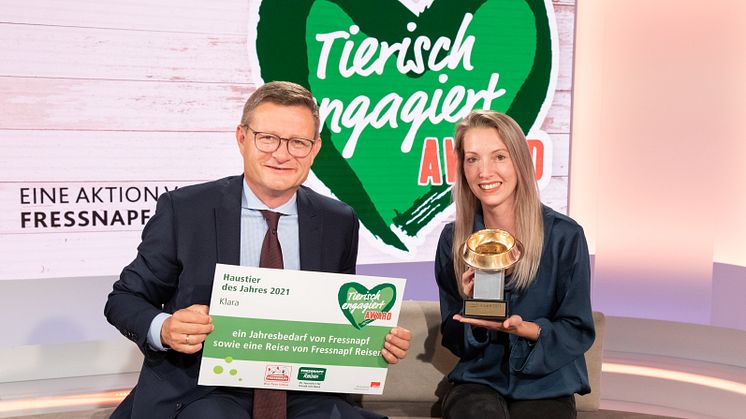 Fressnapf TEA 2021 Haustier des Jahres Barbara Ginther mit Hermann Aigner