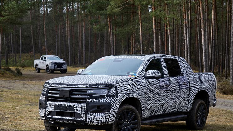 Lige tester Volkswagen camouflerede prototyper af den nye Amarok på og uden for vejene