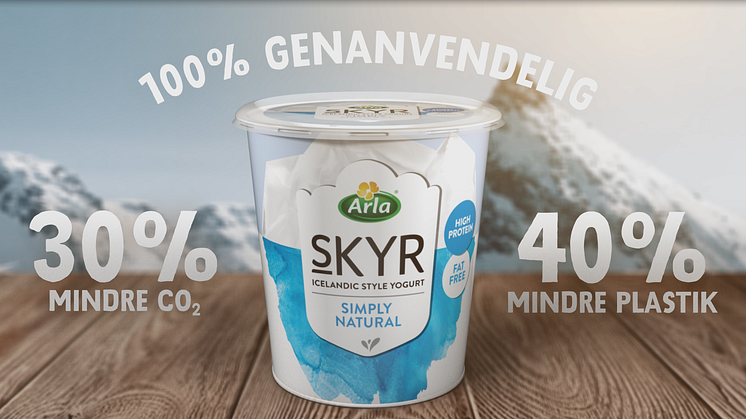 ​Ny emballage til skyr indeholder 40 procent mindre plast