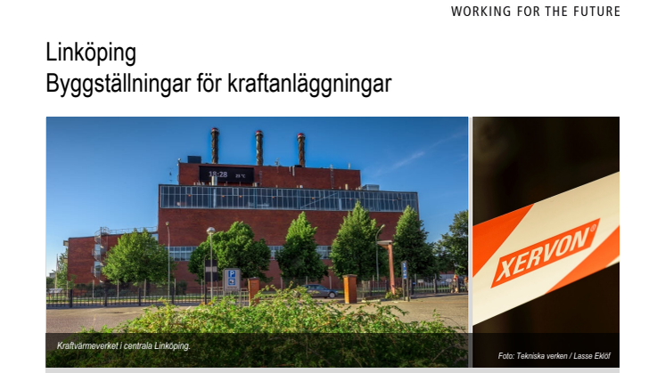 Kundcase: Ställningar för kraftanläggningar - Tekniska verken i Linköping
