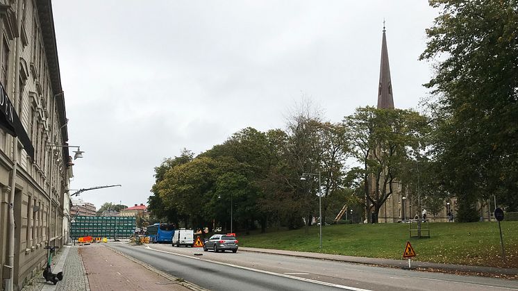 Sprängkullsgatan stängs vid Hagakyrkan