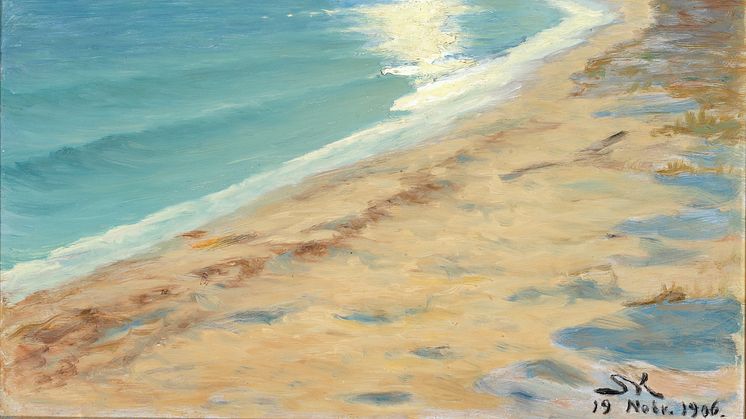P. S. Krøyer, Solskin over havet ved Skagen Strand