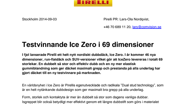 Testvinnande Ice Zero i 69 dimensioner