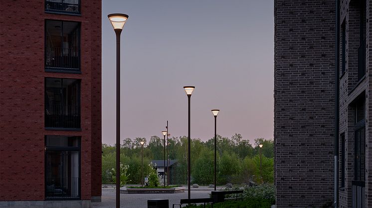 SKY parklykta i Stationsområdet Ängelholm