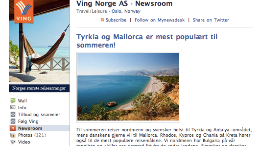 Mynewsdesk + Facebook = sant!