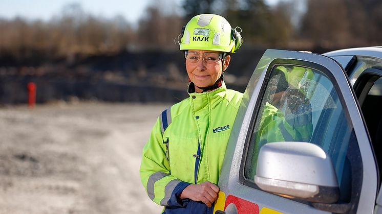 Marie Apelgren, arbetsledare hos Cementa i Skövde