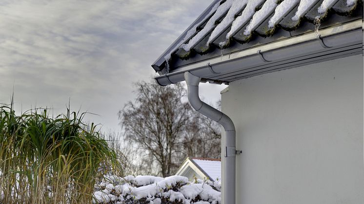 Lindab Rainline in the snow