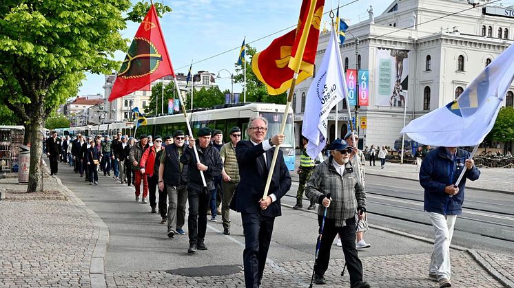 Även i år går paraden från Götaplatsen till Gustaf Adolfs torg. Foto: Johanna Frejme/Försvarsmakten
