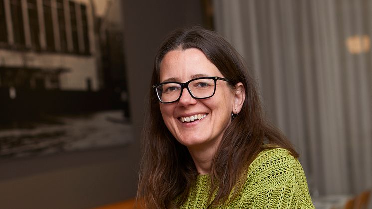 Magdalena Nilsson, projektledare och formgivare för boken "En smak av Göteborgs Konserthus". Foto: Anna Hult.