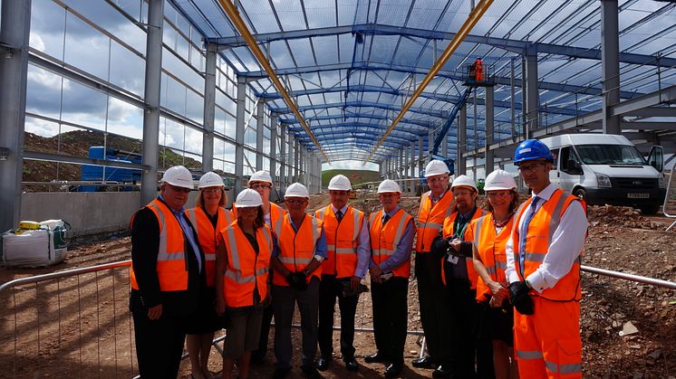 Local stakeholders visit the construction site of Hitachi's Stoke Gifford Rail Maintenance Facility