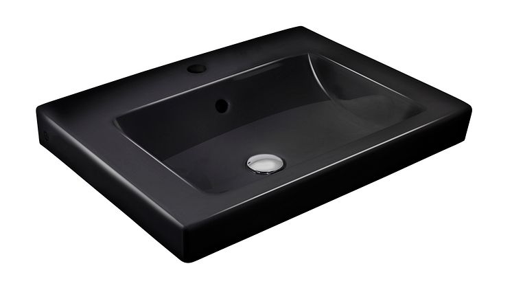 Gustavsberg Artic Black Edition - frilagd bild på tvättställ i svart