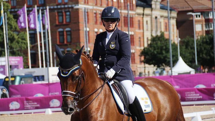 Louise Etzner Jakobsson och Zernard, EM-medaljör 2017 och nu på väg till nästa mästerskap.