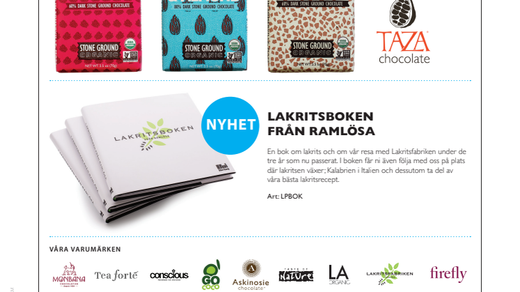 Nyheter i oktober: Lakritsboken & ny choklad från Taza!