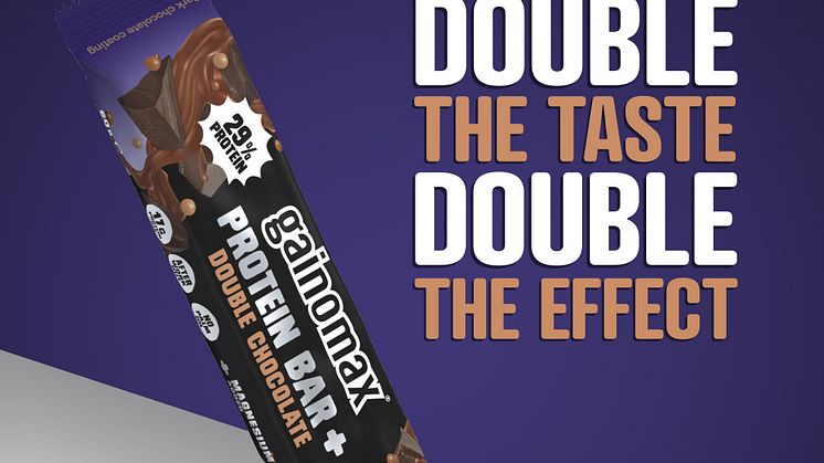 Gainomax Double chocolate & magnesium proteiinipatukka tukemaan palautumista