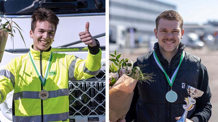 Två glada vinnare i Yrkes-SM idag. Kalle Svensson och Rasmus Engström. Foto Liza Simonsson