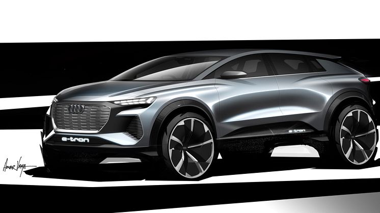 Audi Q4 e-tron concept (skitse fra siden)