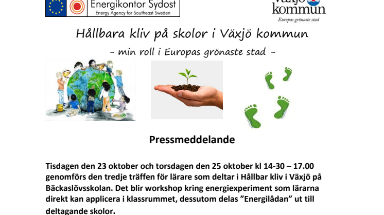 Tredje träffen för lärare som deltar i Hållbar kliv i Växjö