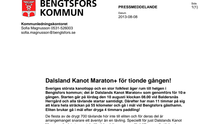 Dalsland Kanot Maraton+ för tionde gången!