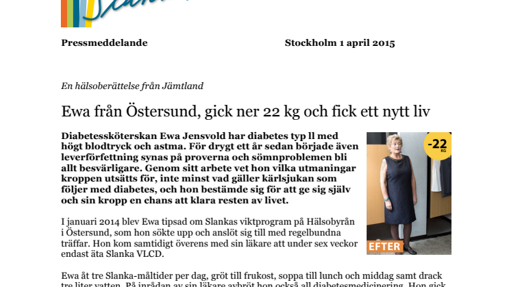 Ewa från Östersund, gick ner 22 kg och fick ett nytt liv