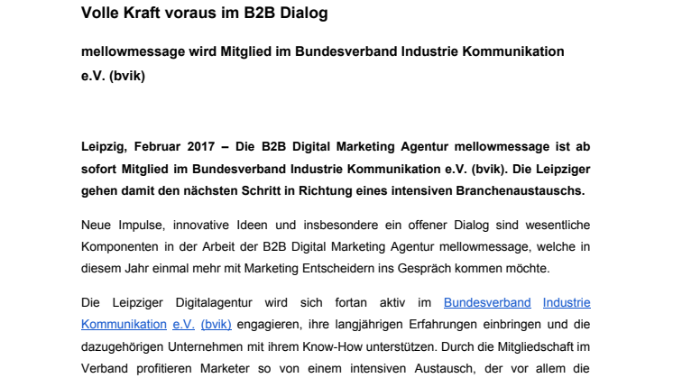 Volle Kraft voraus im B2B Dialog