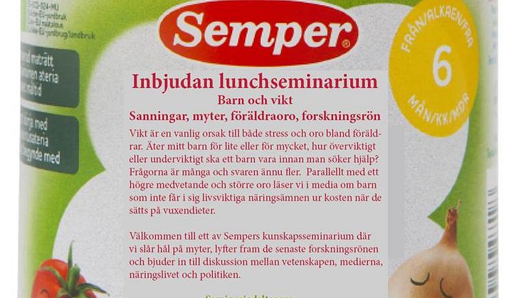 Pressinbjudan: Lunchseminarium om barn och vikt