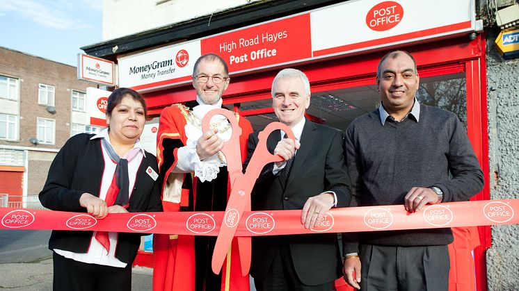 Official Opening of New-look High Road Hayes Post Office with Longer Hours