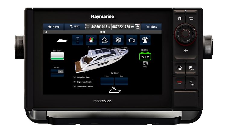 Digital switching makes it easy and intuitive to control all of the interior and exterior lighting on this high-performance centre console powerboat.  