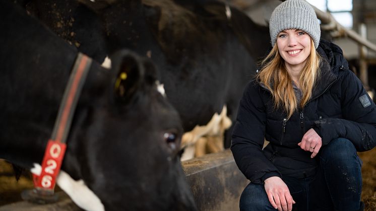 Paulina West på Åsäng mjölkgård bjuder in till betessläpp