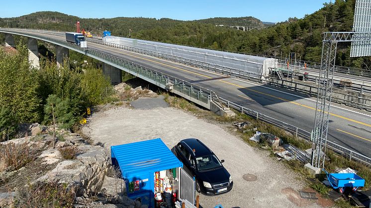 Nya Svinesundsbron renoveras för att åtgärda rostangrepp och betongskador. Bild: Midroc Alucrom